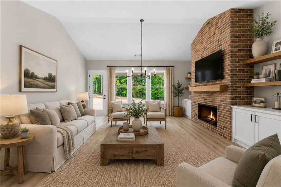 Furnished interior view inside a new home in Lake Arrowhead, Waleska (Image 11). Furnished interior view inside a new home in Lake Arrowhead, Waleska (Image 11).