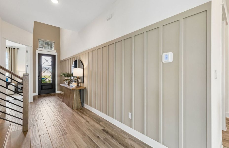 Representative furnished interior of a home built from the Iredell by Pulte Homes in Katy Court, Katy (Image 10).