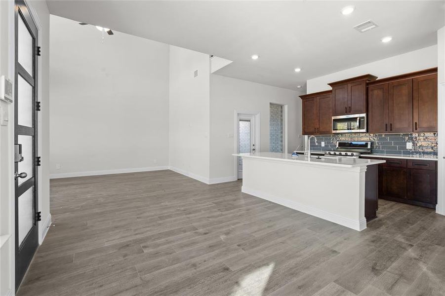 Furnished interior view inside a new home in Greenwood Square, Richardson (Image 4). Furnished interior view inside a new home in Greenwood Square, Richardson (Image 4).