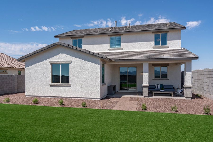 Exterior details and patio area of a home in El Cidro, Goodyear (Image 2). Exterior details and patio area of a home in El Cidro, Goodyear (Image 2).