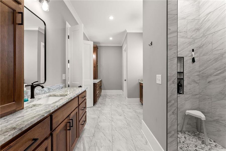 Furnished interior view inside a new home in , Cleveland (Image 10).