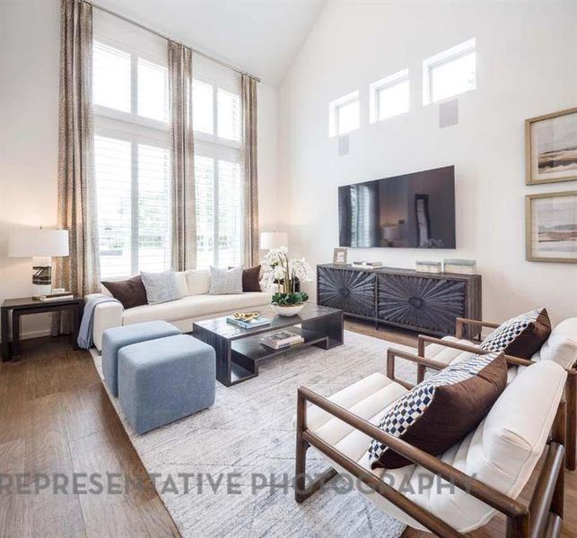 Furnished interior view inside a new home in Bridgeland Central: The Villas, Cypress (Image 24).