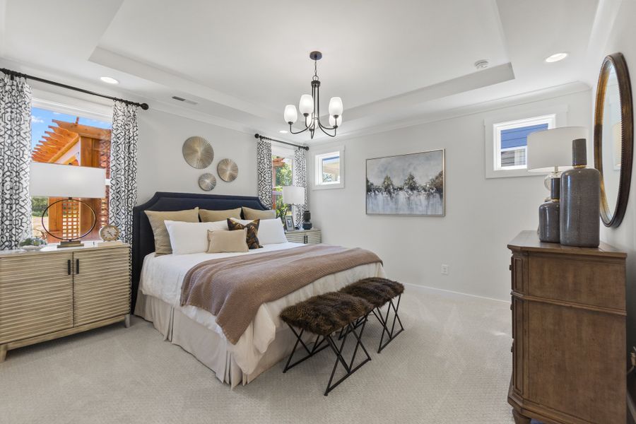 Furnished interior view inside a new home in Esplanade at Northgate, Indian Trail (Image 7).