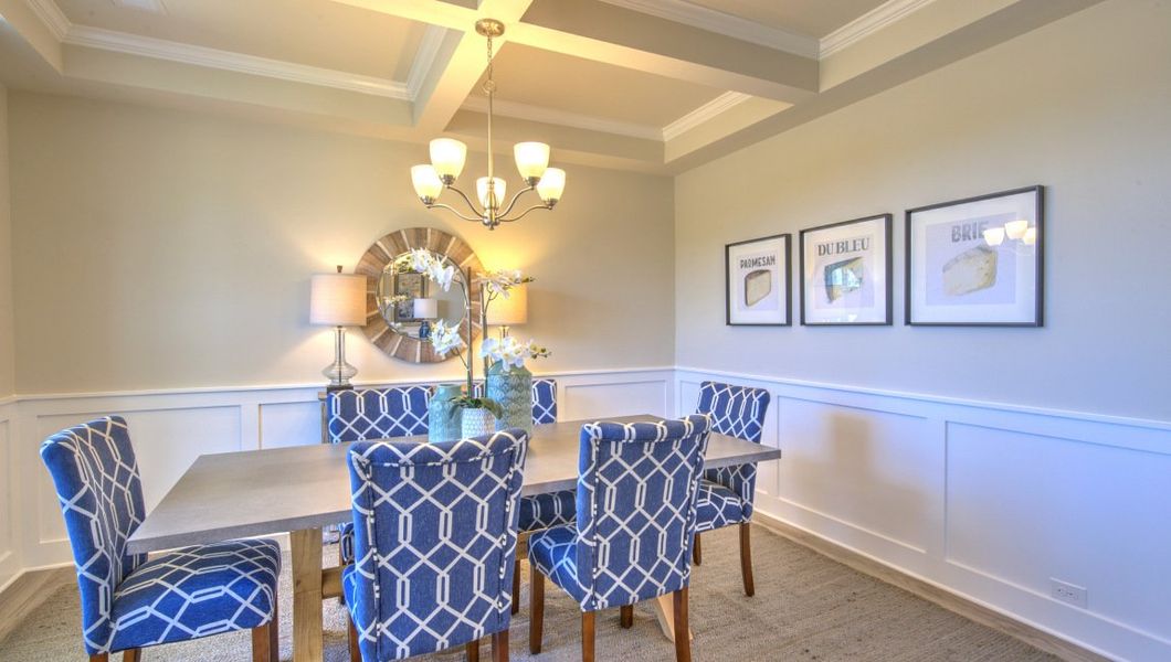 Furnished interior view inside a new home in Reserve at Tap Root Farms, Fletcher (Image 7).