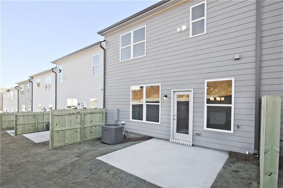 Exterior details and patio area of a home in Somerset at Riverbrook, Gainesville (Image 4). Exterior details and patio area of a home in Somerset at Riverbrook, Gainesville (Image 4).