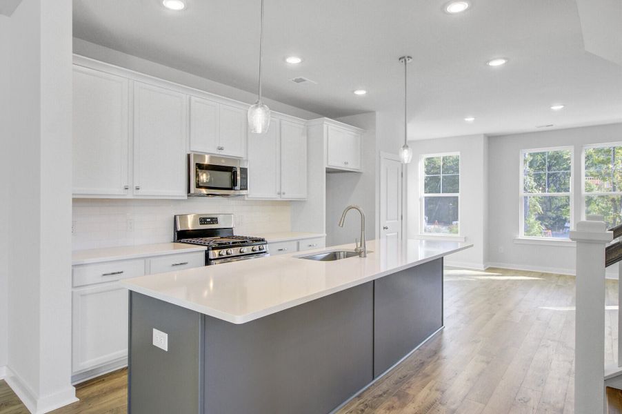 Furnished interior view inside a new home in Indigo Grove Townhomes, Johns Island (Image 9).