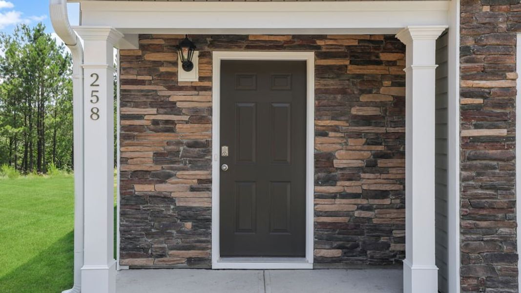 Exterior details and patio area of a home in Durbin Meadows, Fountain Inn (Image 3). Exterior details and patio area of a home in Durbin Meadows, Fountain Inn (Image 3).
