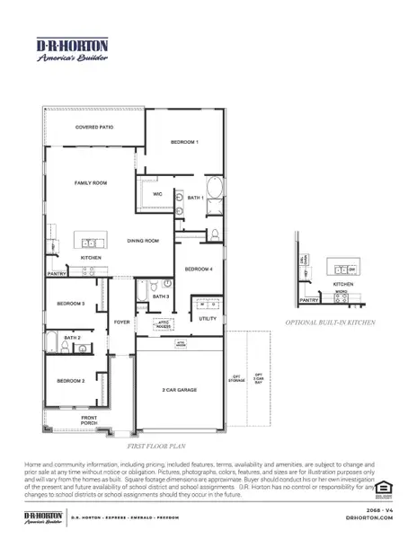 2D floor plan layout of this home in Alexander, Pearland, TX (Image 2).