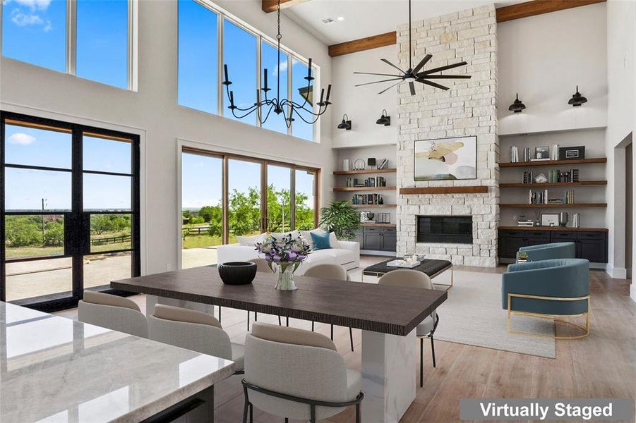 Furnished interior view inside a new home in , Ponder (Image 3).
