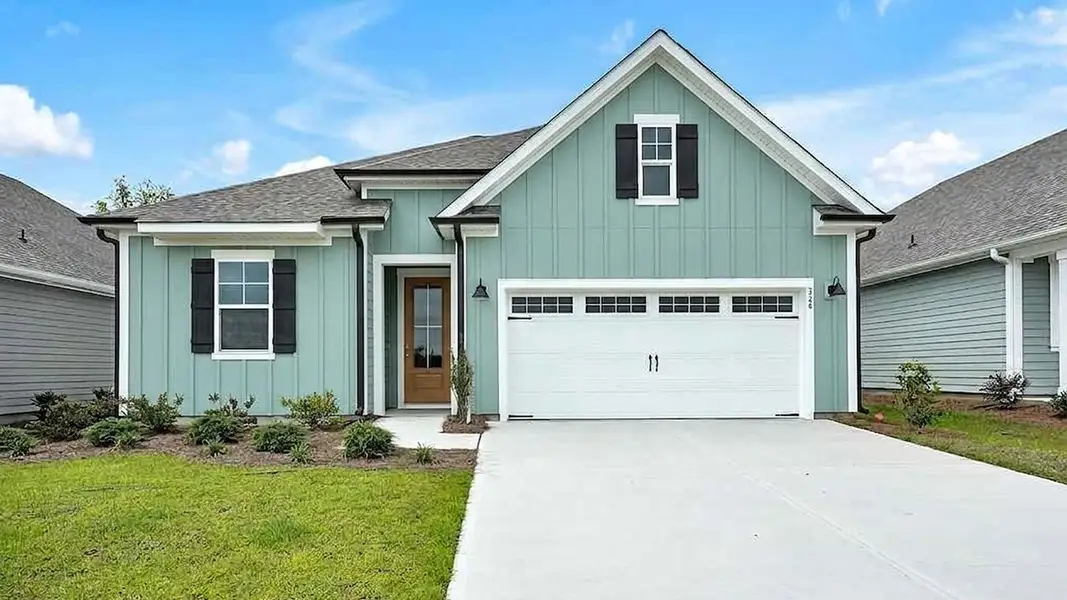 Front exterior of a new home in Rolling Hills, Bolivia, NC, highlighting curb appeal (Image 1). Front exterior of a new home in Rolling Hills, Bolivia, NC, highlighting curb appeal (Image 1).