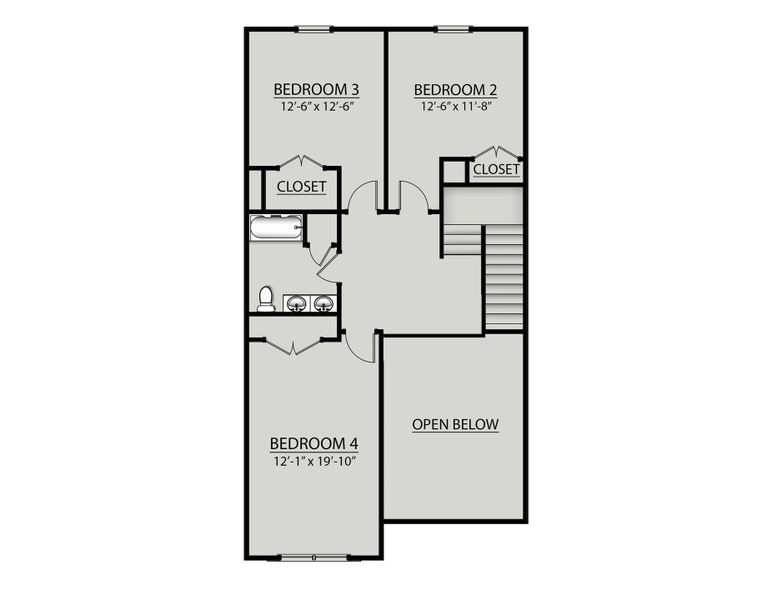 2D floor plan layout of this home in Saddlebrook, Murfreesboro, TN (Image 3). 2D floor plan layout of this home in Saddlebrook, Murfreesboro, TN (Image 3).