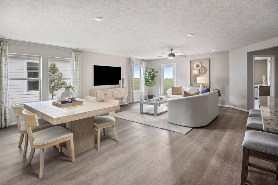 Representative furnished interior of a home built from the 1549 Modeled by KB Home in Saddlebrook Trails, Beasley (Image 6).