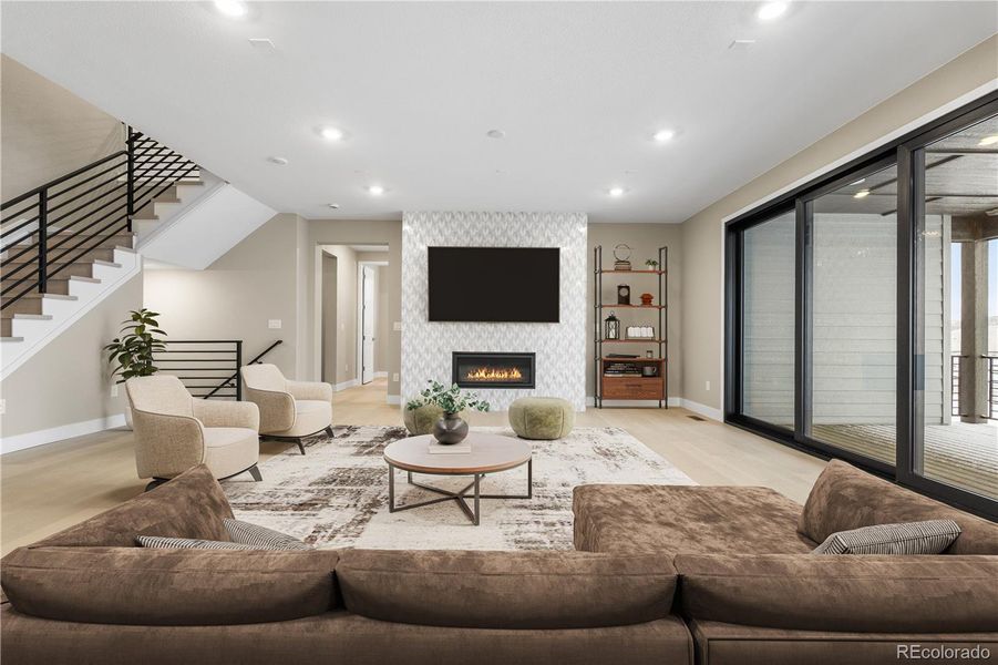 Furnished interior view inside a new home in Autograph at Lyric, Lone Tree (Image 31).