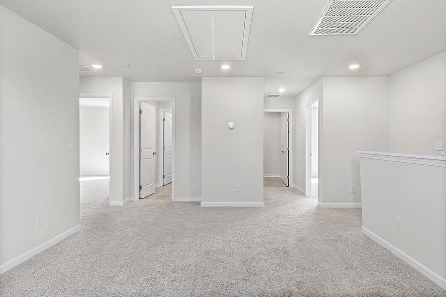 A room with white walls. A room with white walls.