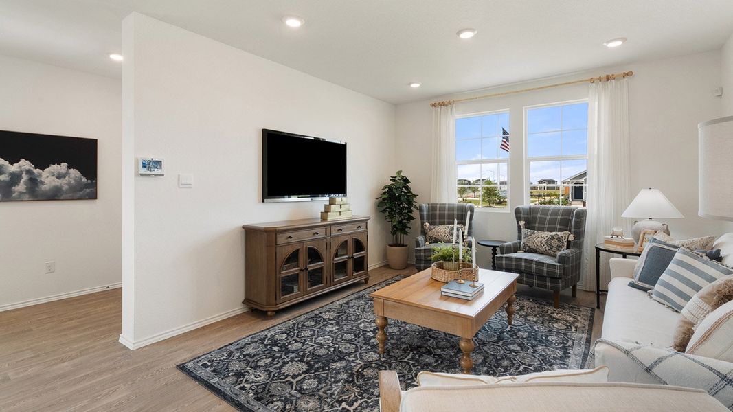 Furnished interior view inside a new home in Valverde, Bastrop (Image 14).