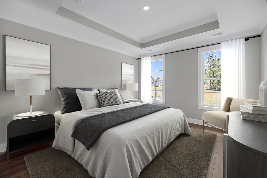 Representative furnished interior of a home built from the Bates II - Vanguard Collection by Mungo Homes in Scotts Hill Village, Wilmington (Image 6).