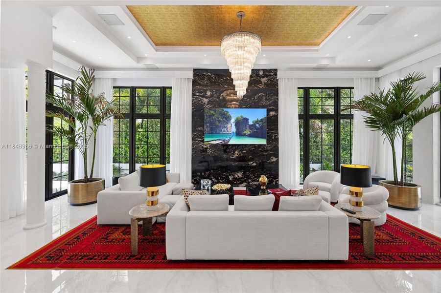 Furnished interior view inside a new home in , Miami Beach (Image 58). Furnished interior view inside a new home in , Miami Beach (Image 58).