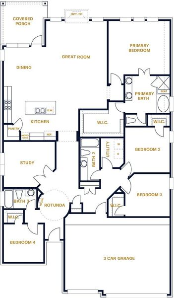 Frisco Floor Plan Layout in the Colony, Bastrop | Sitterle Homes