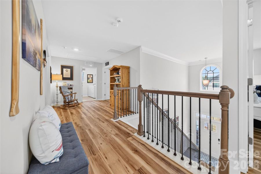 Upstairs loft creates open feel throughout the upstairs.