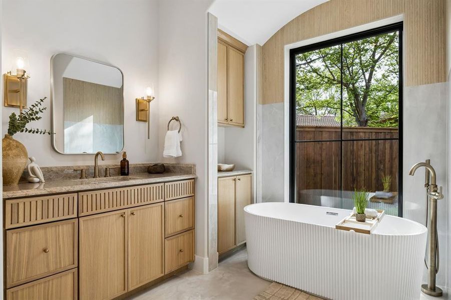 Furnished interior view inside a new home in , Dallas (Image 22).