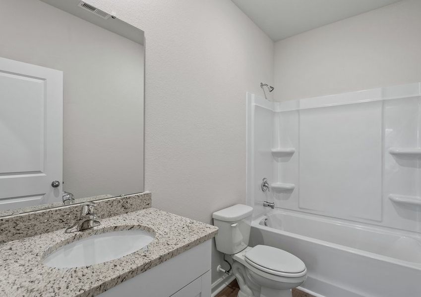 Every bathroom has granite countertops