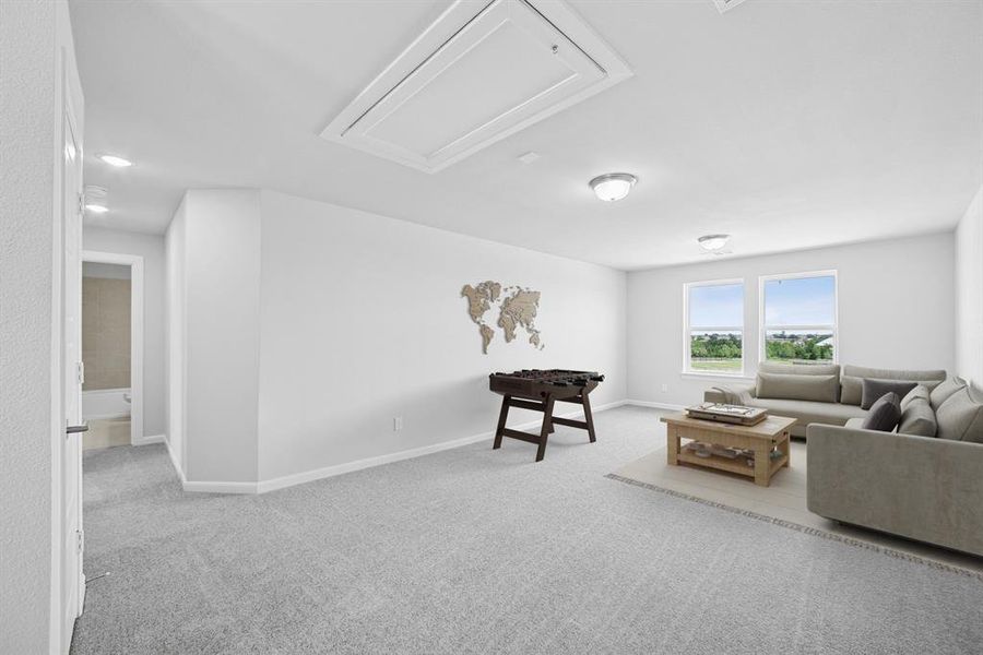 Furnished interior view inside a new home in Treeline, Justin (Image 6). Furnished interior view inside a new home in Treeline, Justin (Image 6).