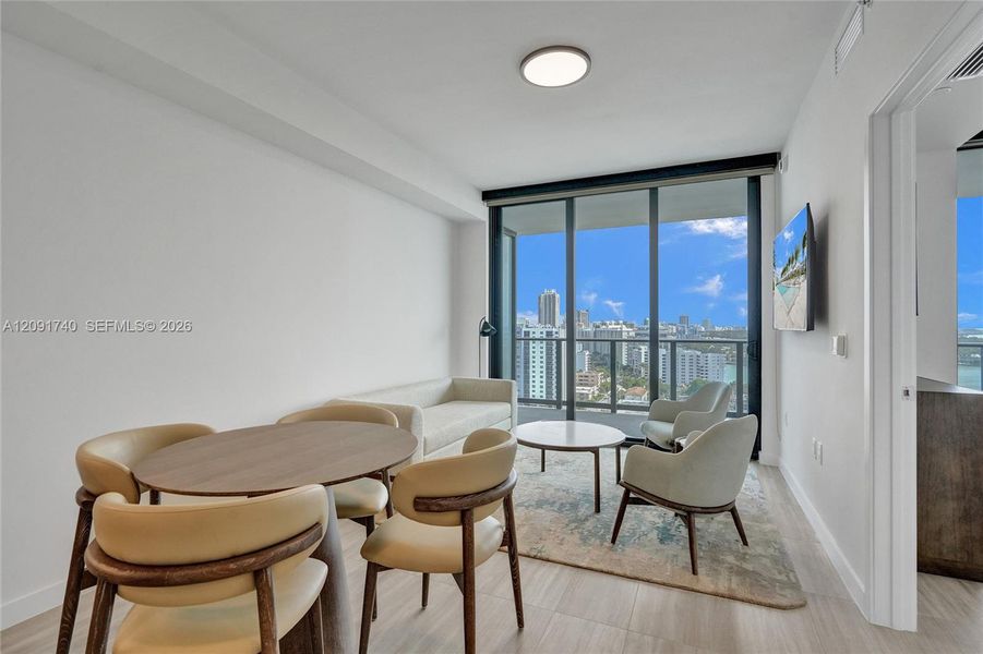 Furnished interior view inside a new home in , Miami Beach (Image 5).