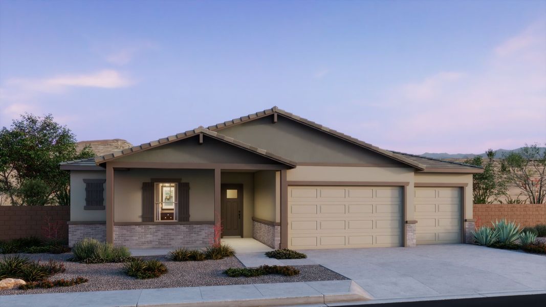 Representative exterior photo of a completed home built from the Forest by Mattamy Homes in Saguaro Reserve II, Marana, AZ (Image 20).