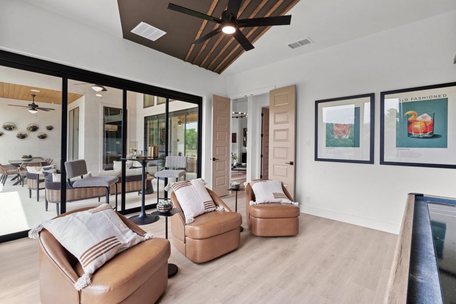 Furnished interior view inside a new home in Caliza Reserve, Boerne (Image 40).