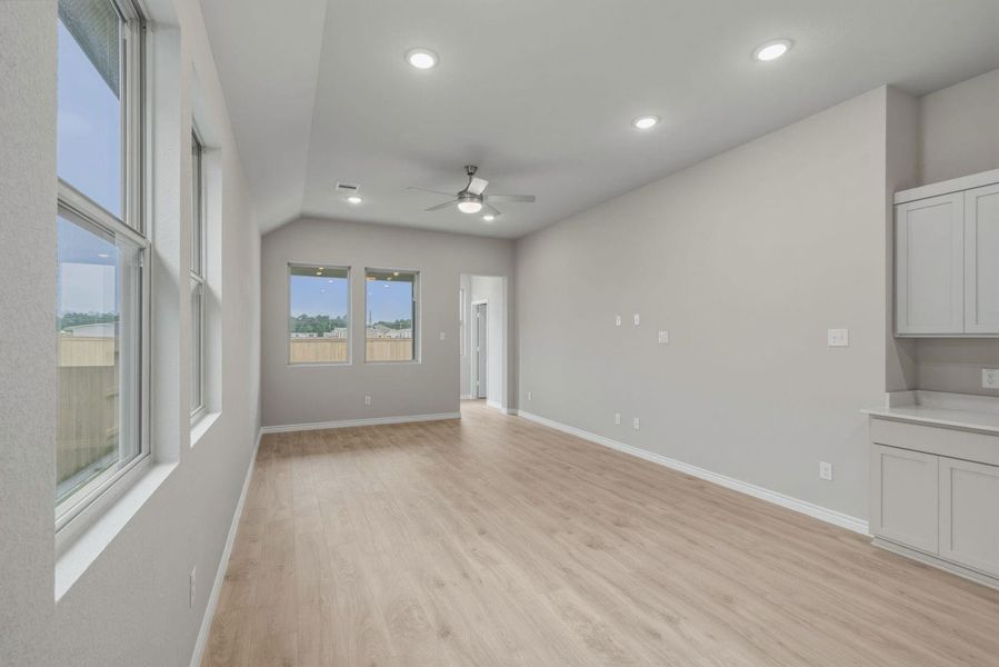 Dining and Living Area in the Cedar home plan by Trophy Signature Homes – REPRESENTATIVE P