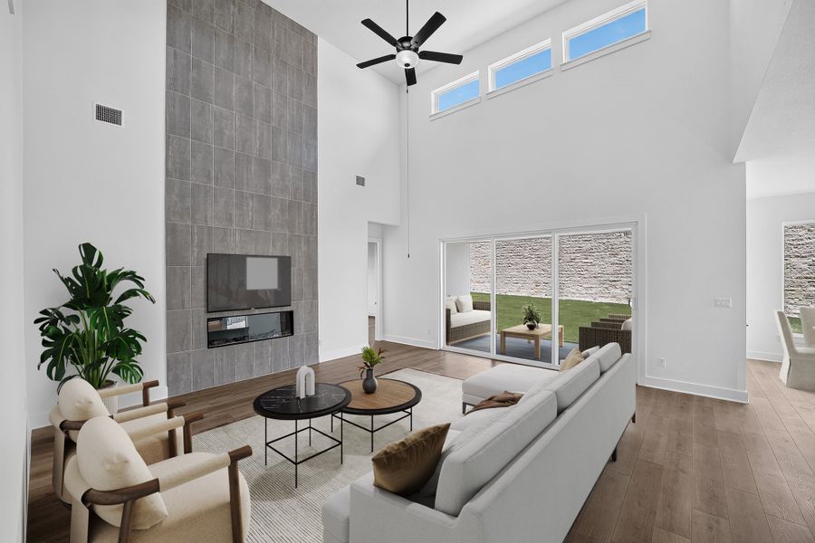 Furnished interior view inside a new home in Silverleaf, Cedar Creek (Image 12).