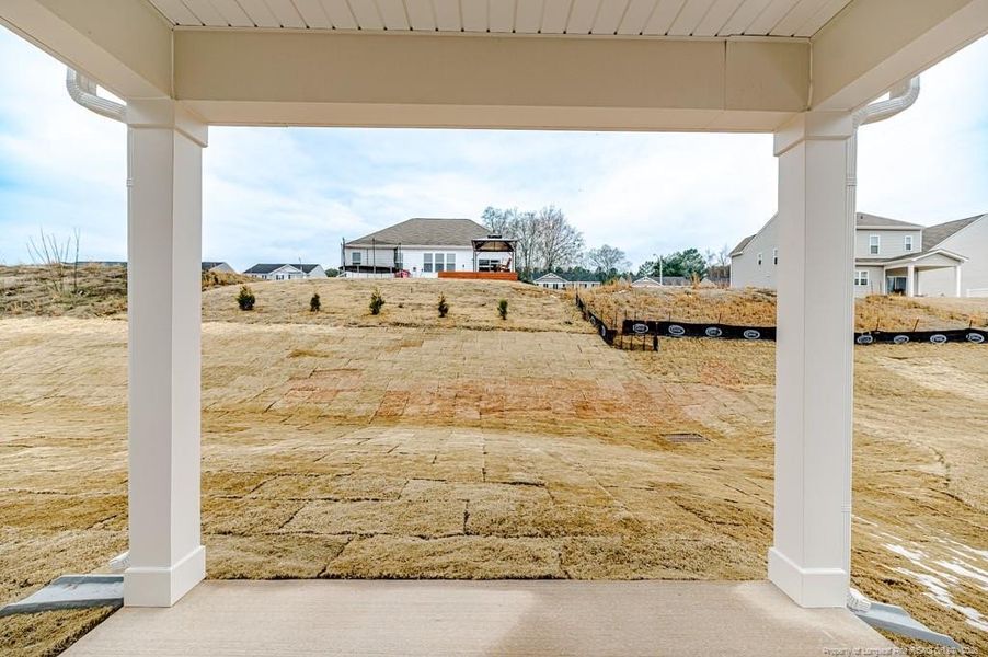 DR view to covered porch