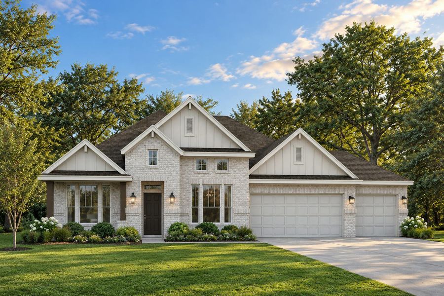Representative exterior photo of a completed home built from the Agave Single Story by Kindred Homes in Dominion Park, Waxahachie, TX (Image 24).