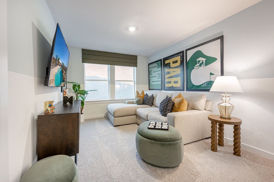 Representative furnished interior of a home built from the The Poppy by David Weekley Homes in Briggs Ranch – Select Classic Series, San Antonio (Image 6).