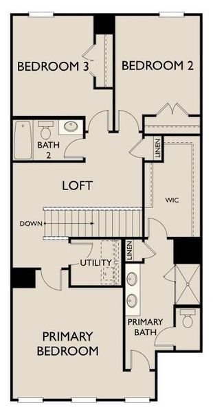 2D floor plan layout of this home in Laurelwood, Douglasville, GA (Image 3).