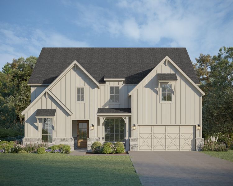 Plan 1641 Elevation E w/ Stone Plan 1641 Elevation E w/ Stone