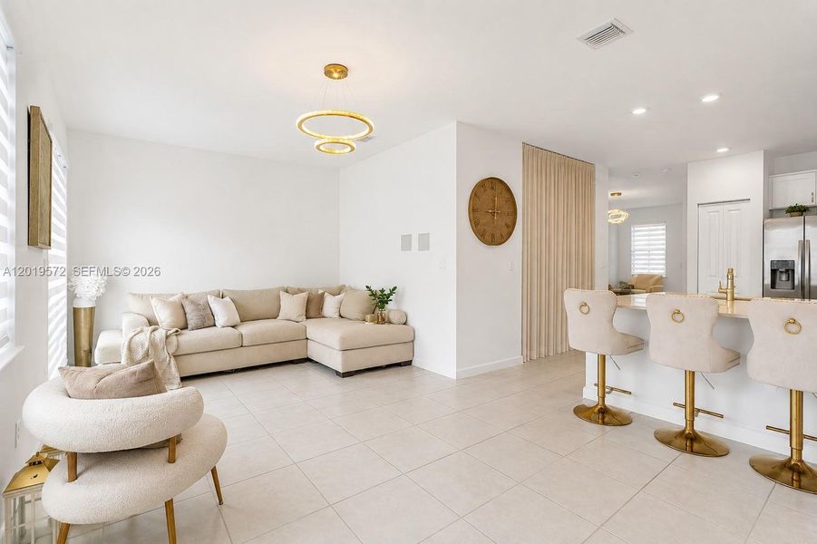 Furnished interior view inside a new home in , Miami (Image 5). Furnished interior view inside a new home in , Miami (Image 5).