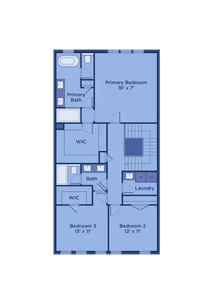 2D floor plan layout of this home in Echo Park, Suwanee, GA (Image 3).