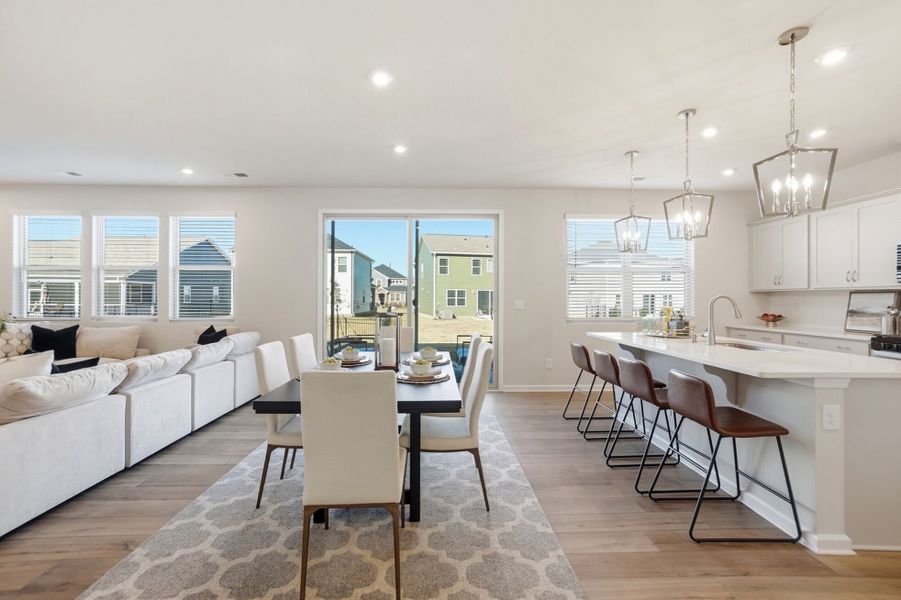 Furnished interior view inside a new home in Waxhaw Landing, Monroe (Image 13).