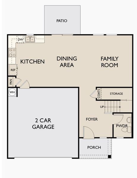 2D floor plan layout for the Copernicus by Starlight Homes in Crescent Pointe, Carrollton, GA (Image 4).