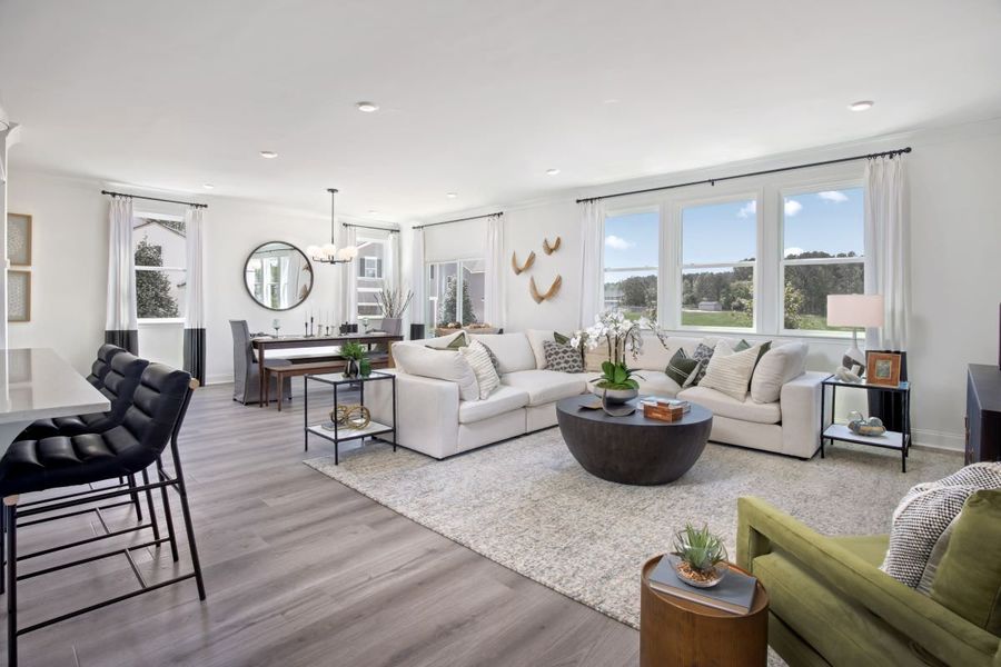 Representative furnished interior of a home built from the Plan 2328 Modeled by KB Home in Bellina, York (Image 5).