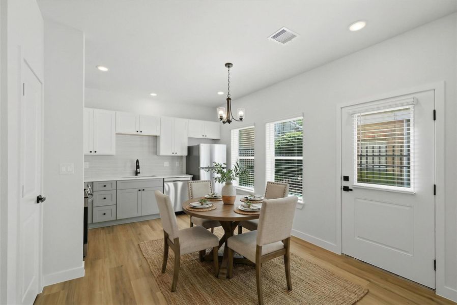 Stainless steel appliances all included.