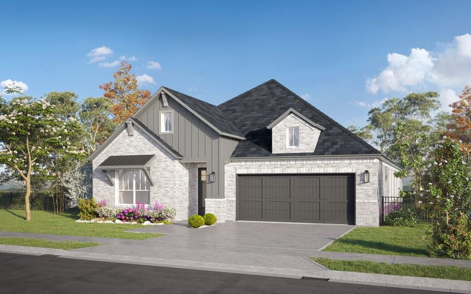 Representative exterior photo of a completed home built from the The Catalina by Stonefield Homes in The Highlands, Rockwall, TX (Image 31).