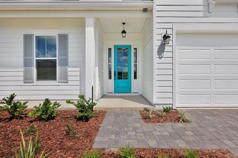 Representative exterior details of a home built from the Crescent by Riverside Homes in Mariposa at EverRange, Jacksonville (Image 4).