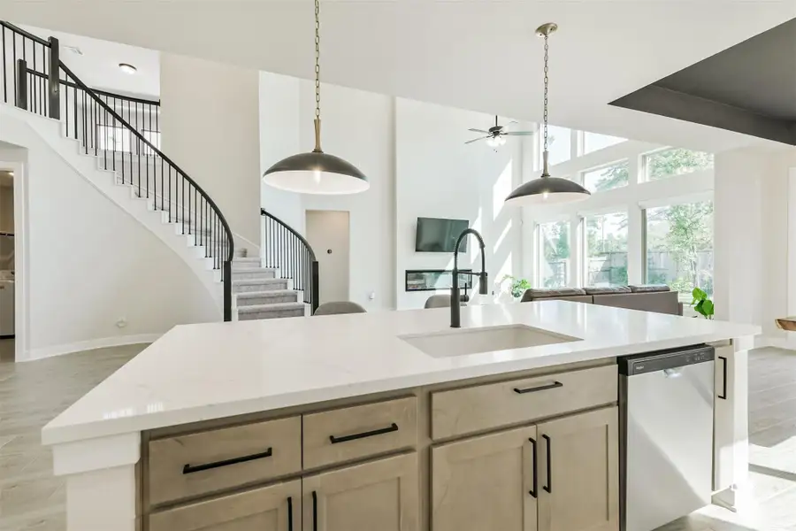 Furnished interior view inside a new home in The Woodlands Hills – 55', Willis (Image 6).