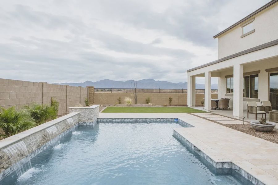 Exterior details and patio area of a home in Valencia at Granite Vista, Waddell (Image 4). Exterior details and patio area of a home in Valencia at Granite Vista, Waddell (Image 4).