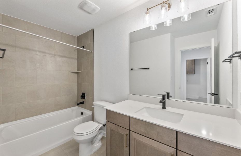 Furnished interior view inside a new home in Wolf Ranch, Georgetown (Image 6).