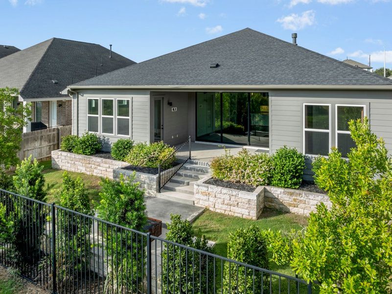Exterior details and patio area of a home in Anthem, Kyle (Image 4).