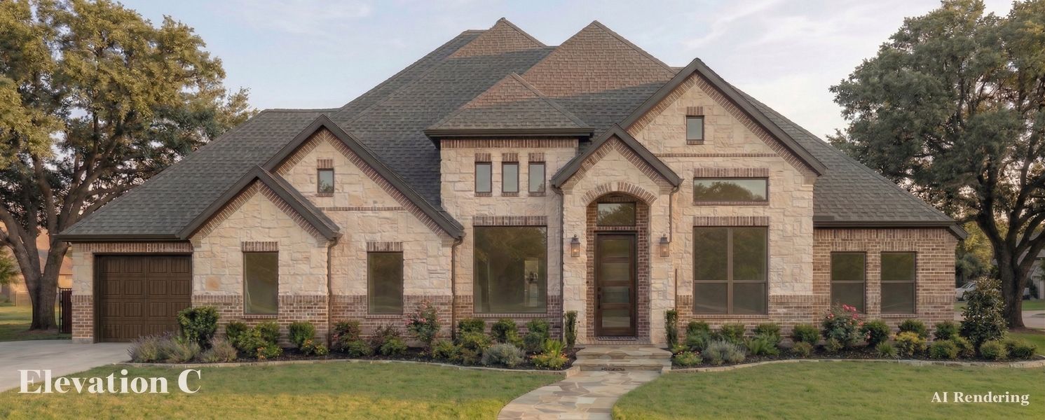 Representative exterior photo of a completed home built from the Margaret by Altura Homes in Talbott Estates, Howe, TX (Image 7).
