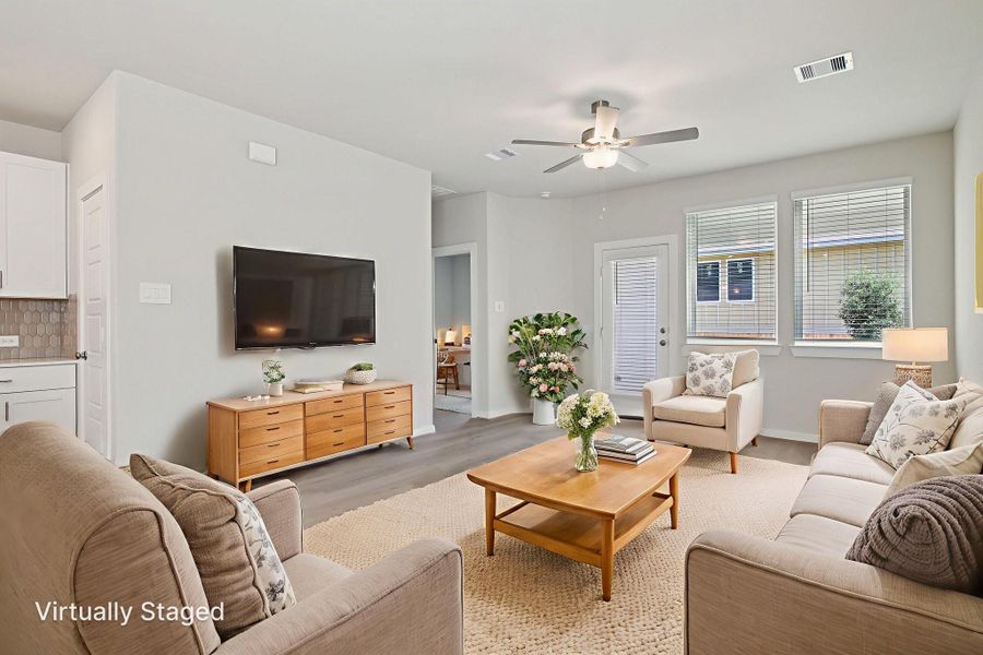 Furnished interior view inside a new home in Pine Lake Cove - Traditional Series, Montgomery (Image 5).